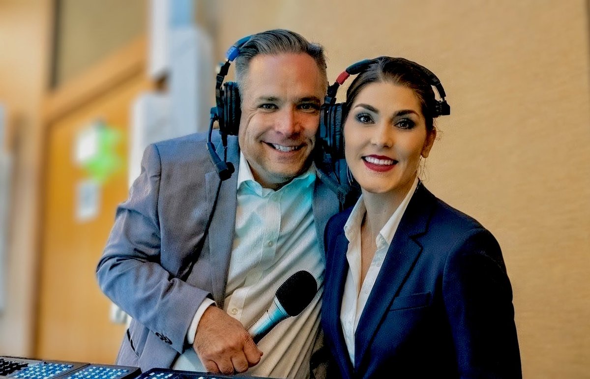 Don on set with a broadcast headset